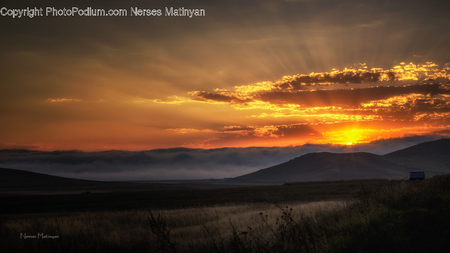 Dawn, Dusk, Nature, Outdoors, Red Sky