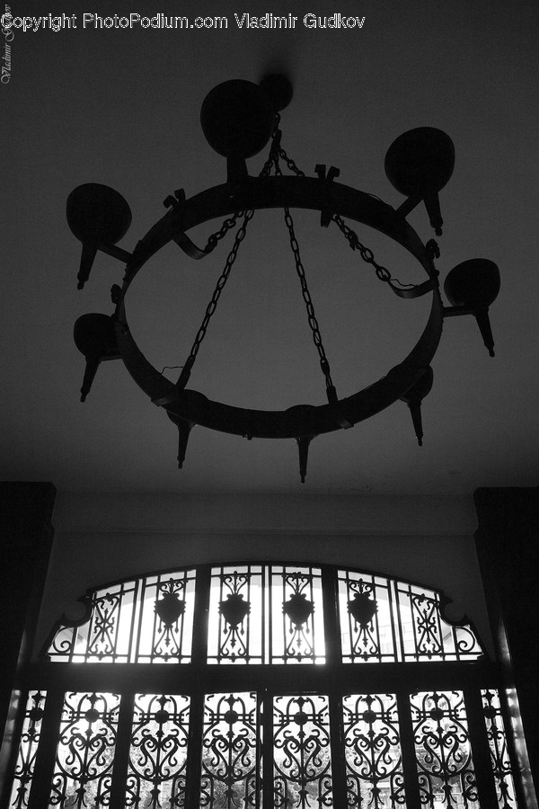 Silhouette, Chandelier, Lamp, Bicycle, Bike