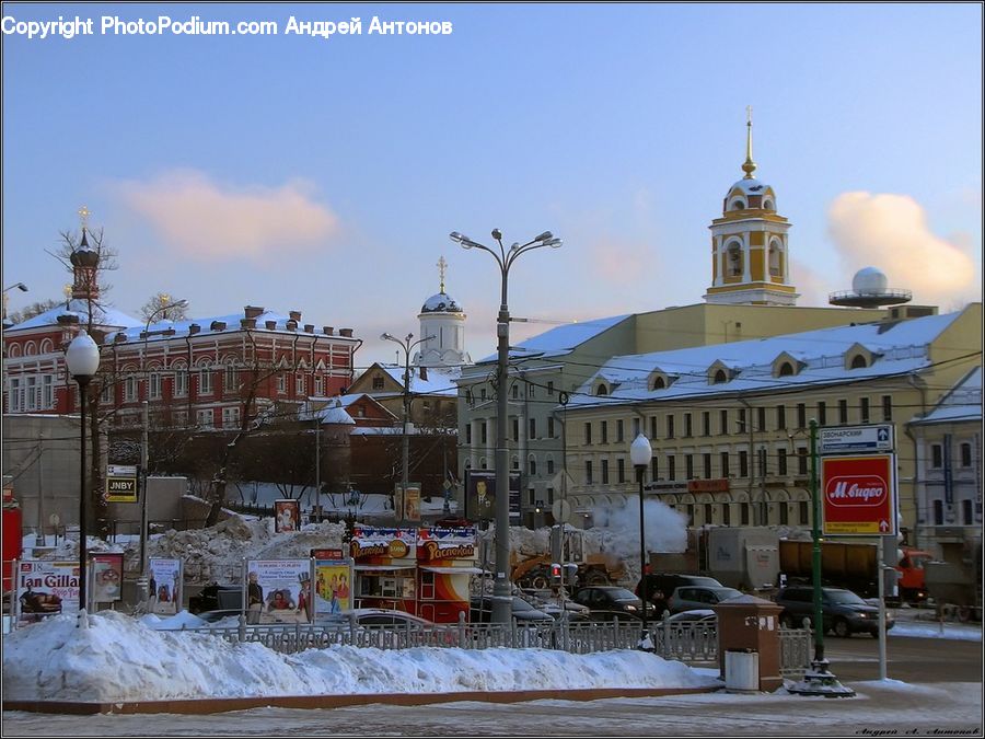 Building, Downtown, Town, City, Architecture, Bell Tower, Clock Tower