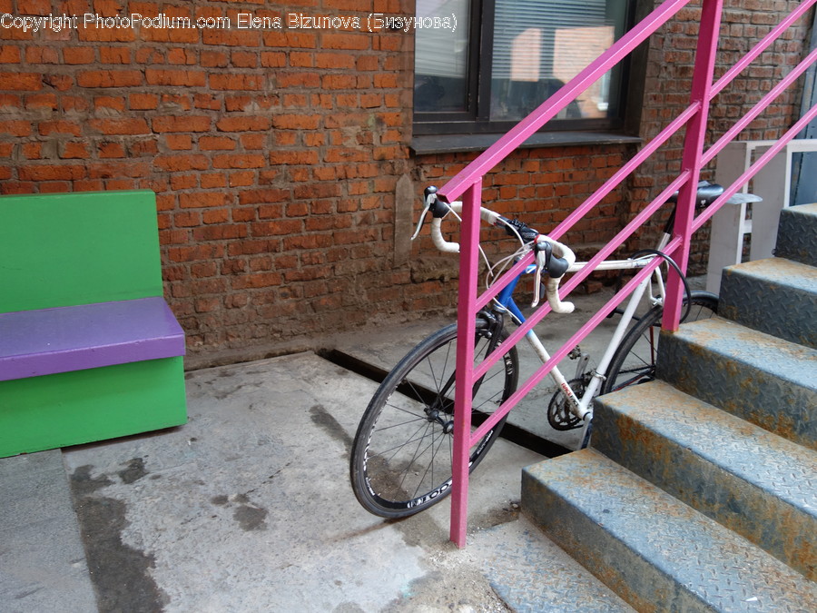 Brick, Banister, Handrail, Chair, Furniture