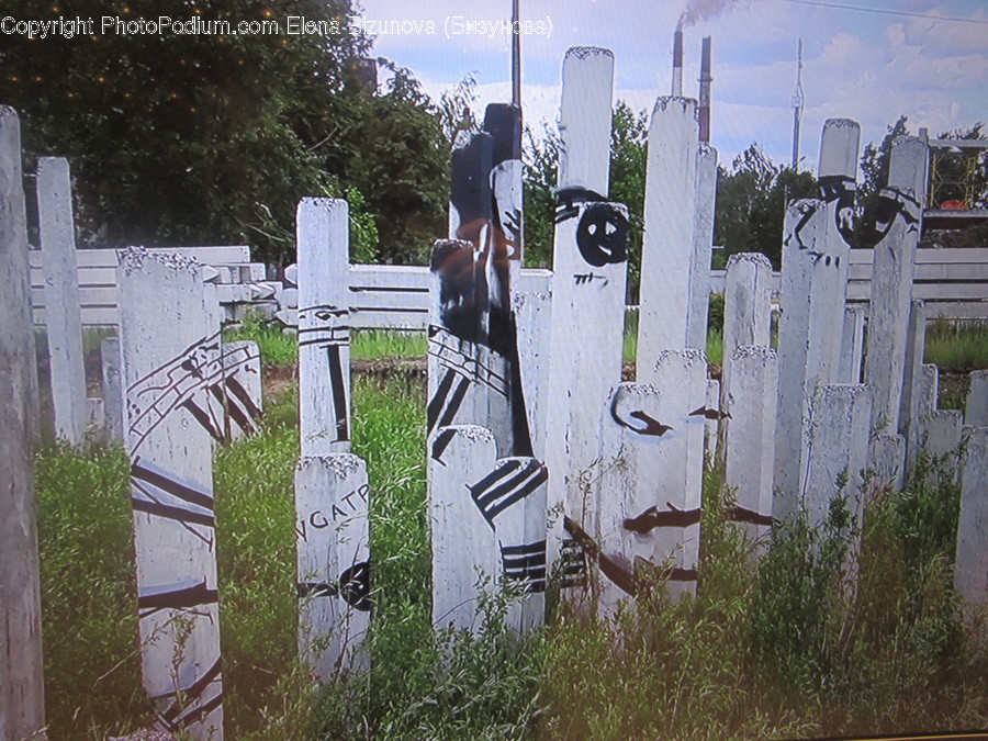 Cross, Emblem, Tomb, Tombstone, Brick