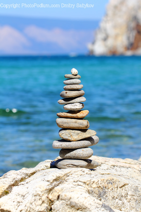 Pebble, Coast, Nature, Ocean, Outdoors