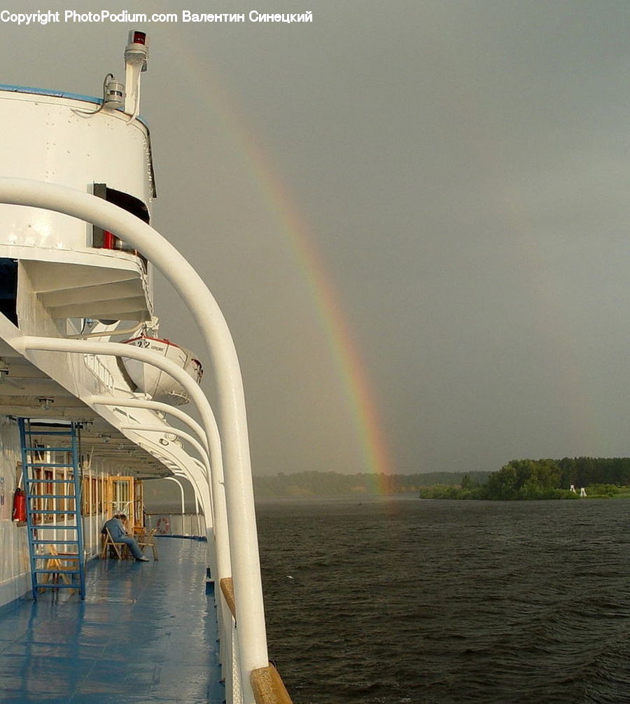Outdoors, Rainbow, Sky, Building, Housing
