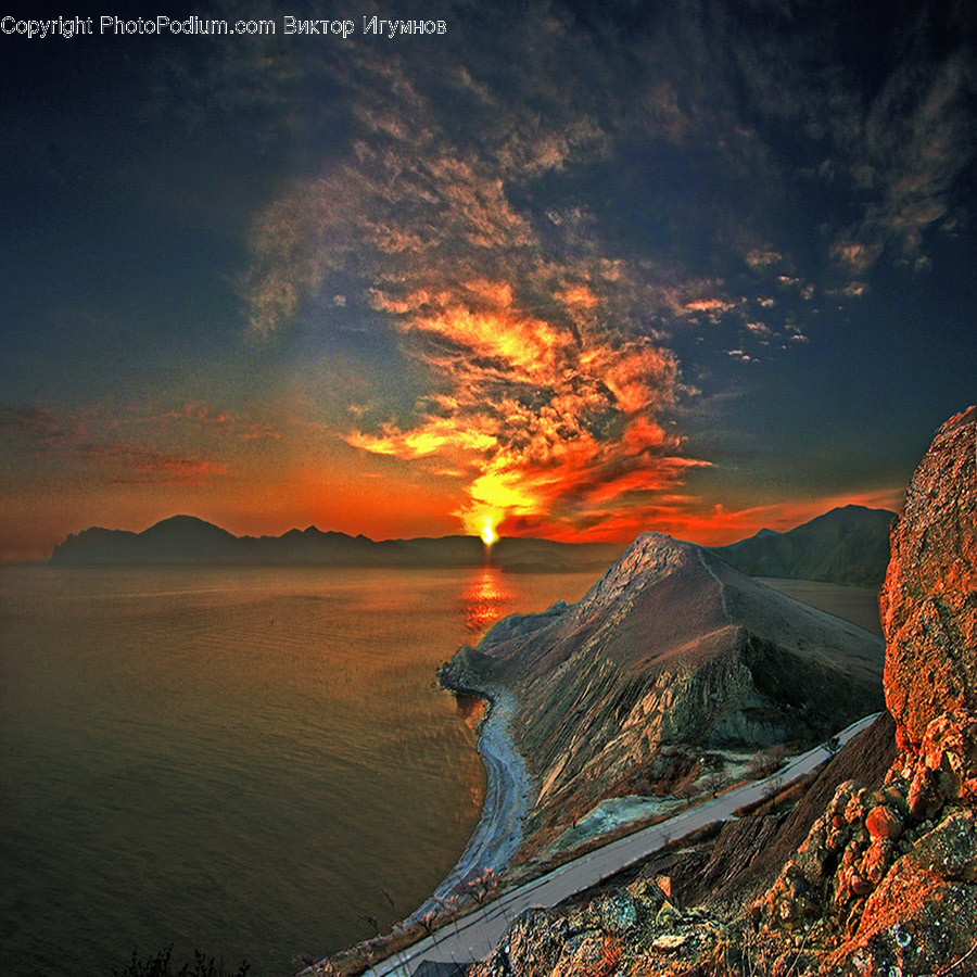 Dawn, Dusk, Nature, Outdoors, Red Sky