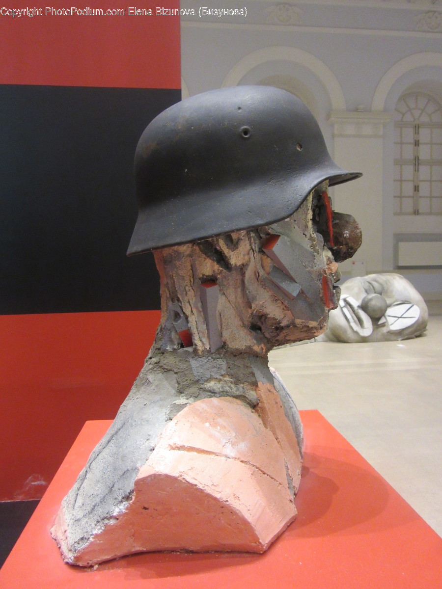 Bust, Bowl, Art, Sculpture, Cap