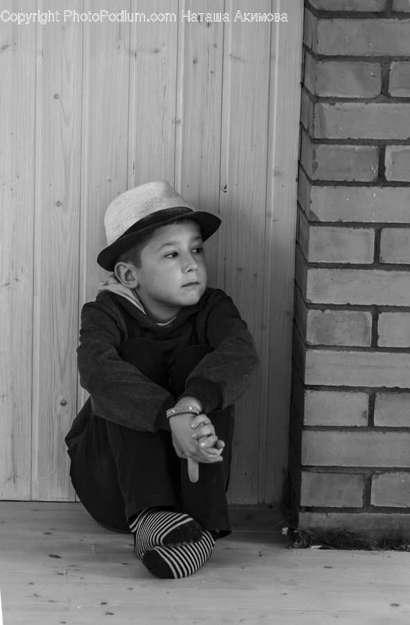 Human, People, Person, Brick, Wall