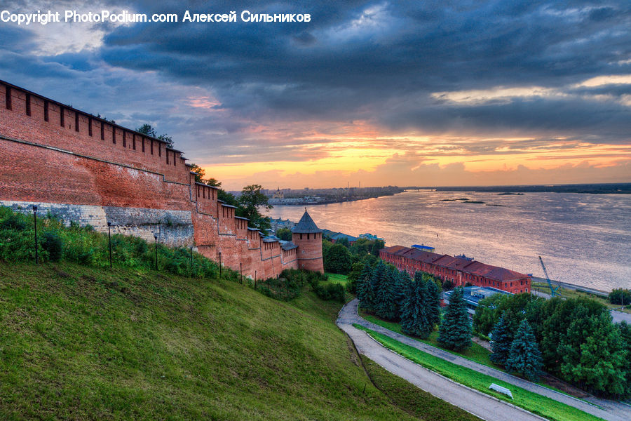 Castle, Fort, Architecture, Bush, Plant, Vegetation, Building