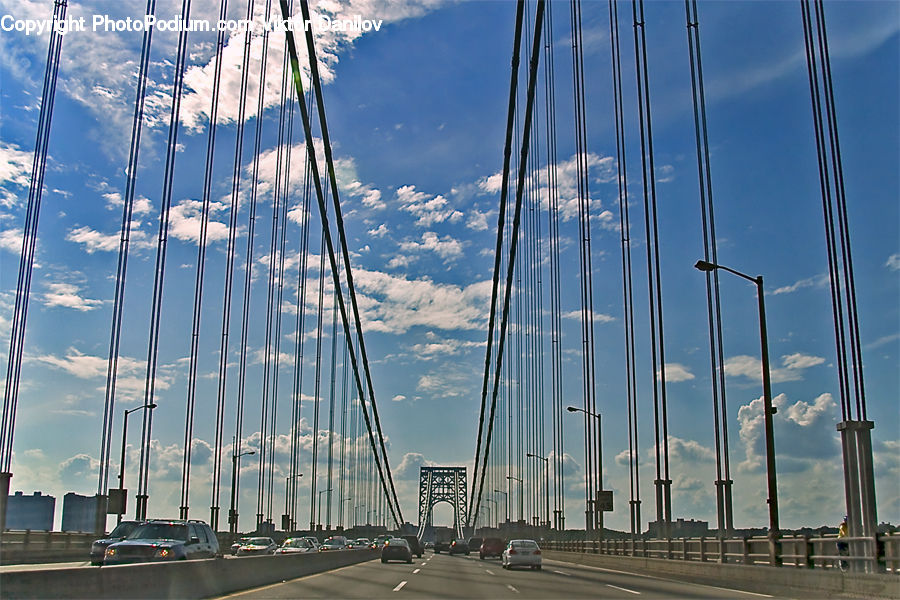 Bridge, City, Downtown, Building, Housing, Dock, Harbor