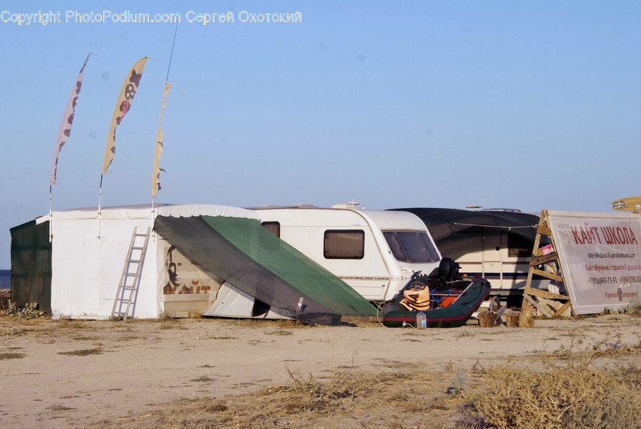 Camping, Leisure Activities, Tent, Moving Van, Transportation