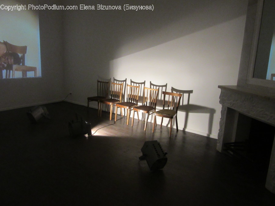 Chair, Furniture, Dining Table, Table, Fireplace