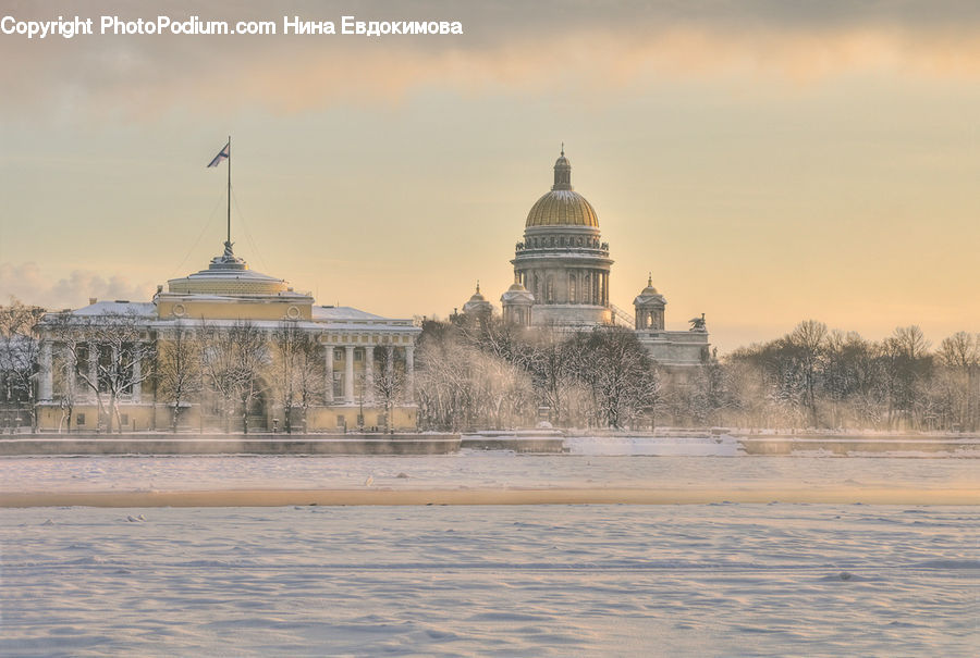 Architecture, Dome, Parliament, Dawn, Dusk, Sky, Sunrise