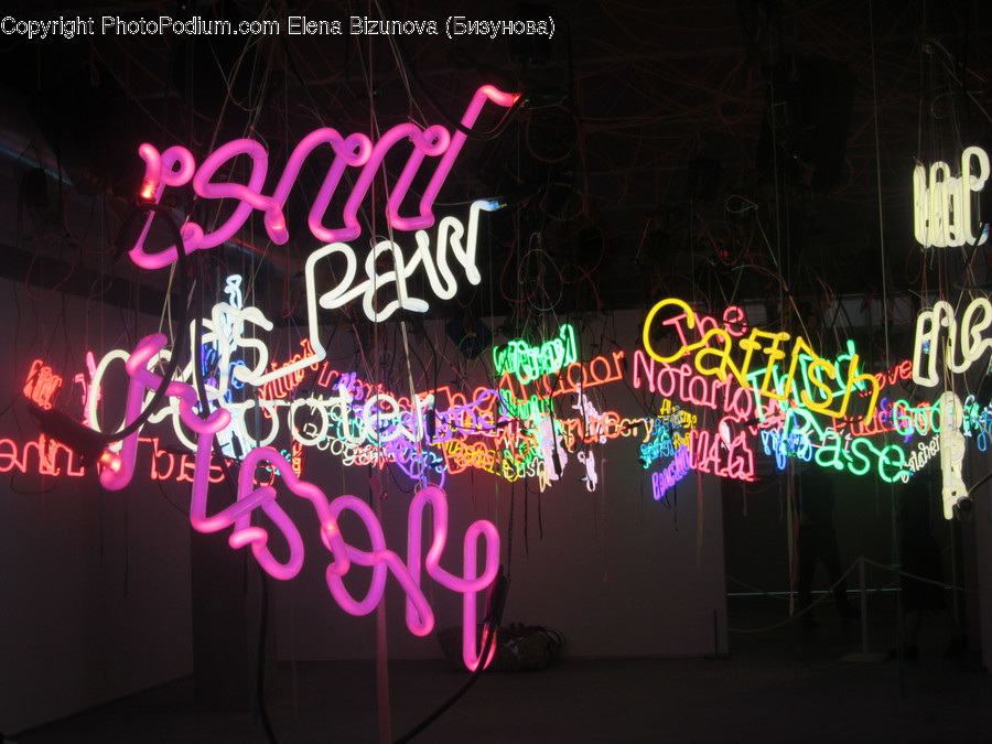 Light, Neon, Brochure, Flyer, Paper