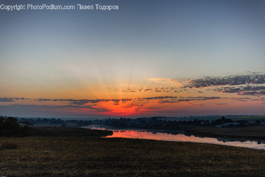 Dawn, Dusk, Nature, Outdoors, Red Sky