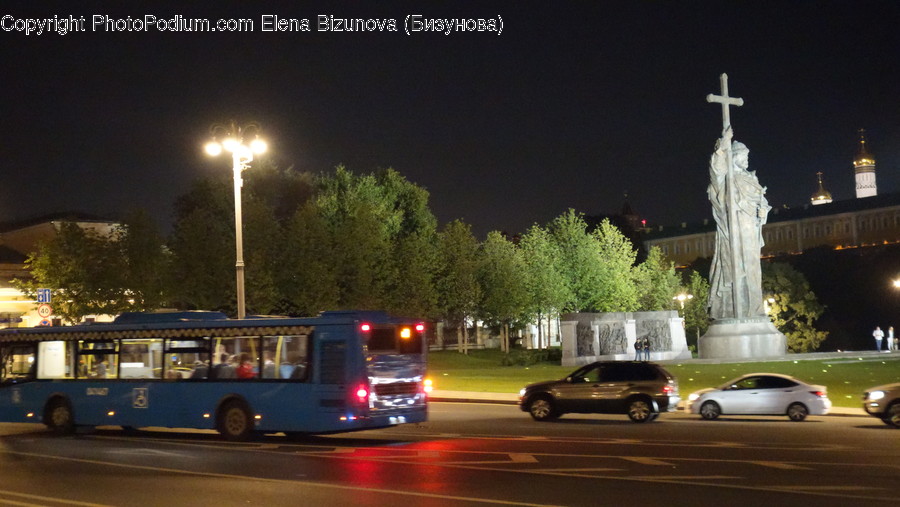 Bus, Transportation, Vehicle, Cross, Emblem