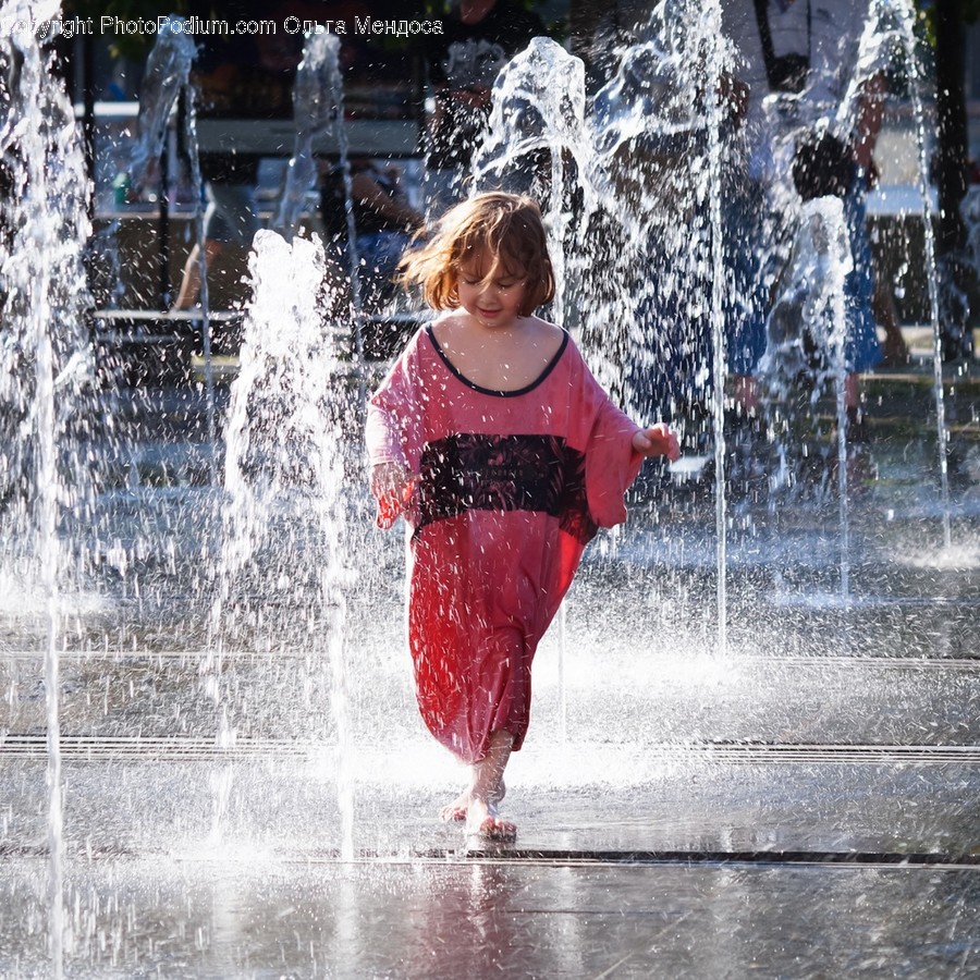 Human, People, Person, Fountain, Water