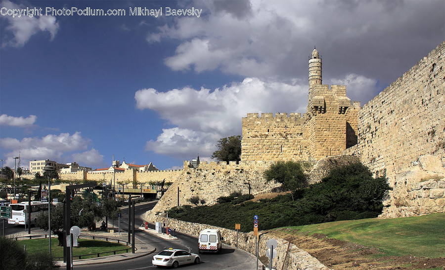 Architecture, Building, Castle, Fort, Asphalt
