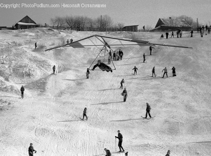 Swing, Toy, Outdoors, Piste, Snow