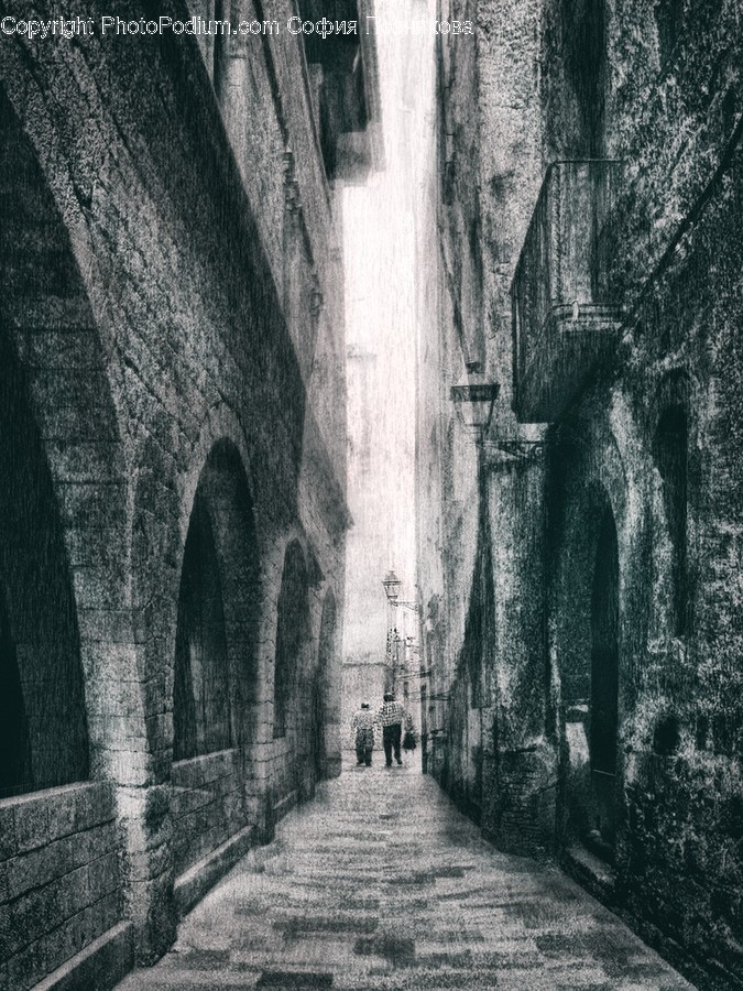 Alley, Alleyway, Building, City, Road
