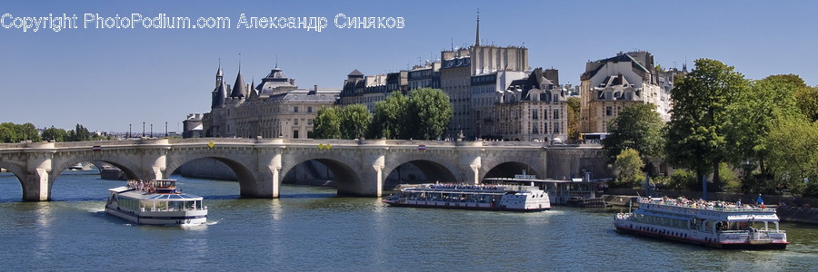Bridge, Building, Canal, Outdoors, Water