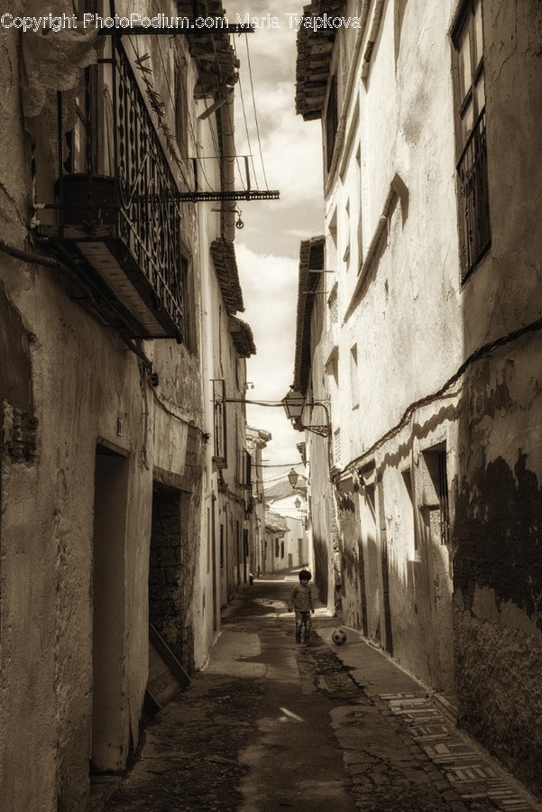 Alley, Alleyway, Building, City, Road