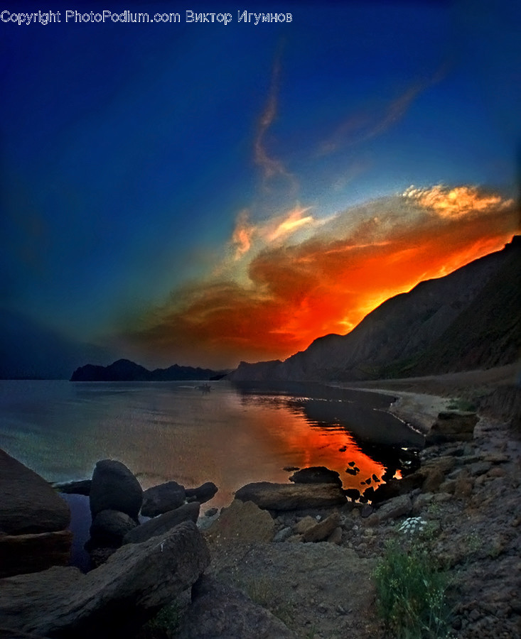 Eruption, Nature, Rock, Dawn, Dusk