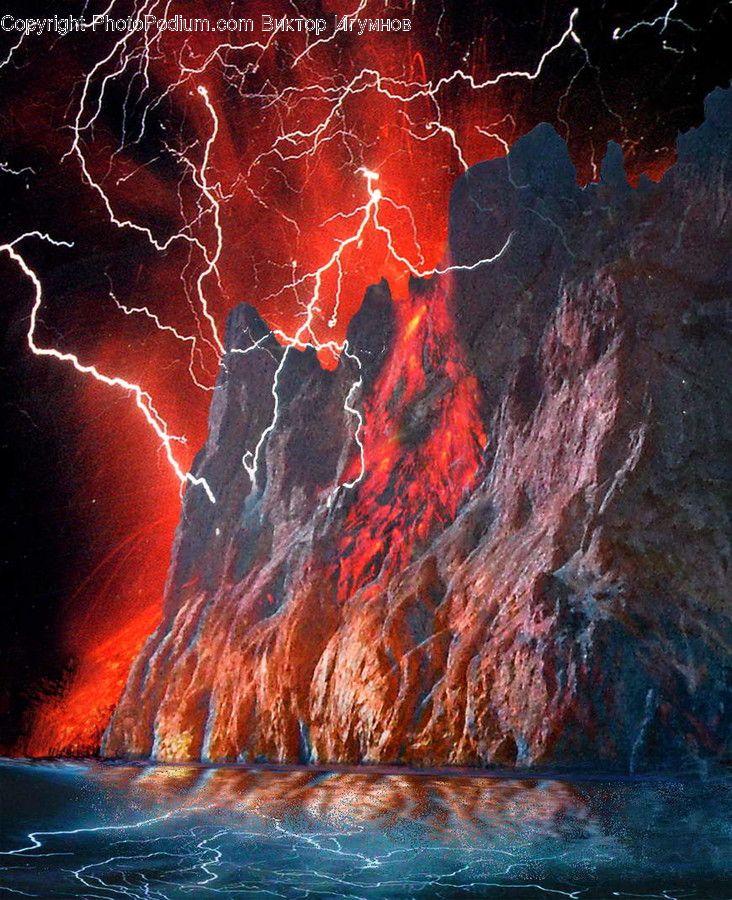 Eruption, Nature, Rock, Art, Modern Art
