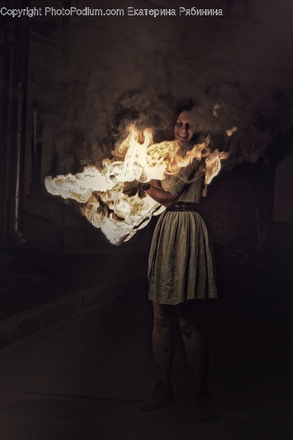 Human, People, Person, Fire, Female