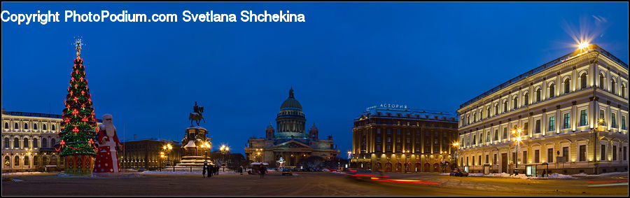 Architecture, Downtown, Plaza, Town Square, Building, Dome, City