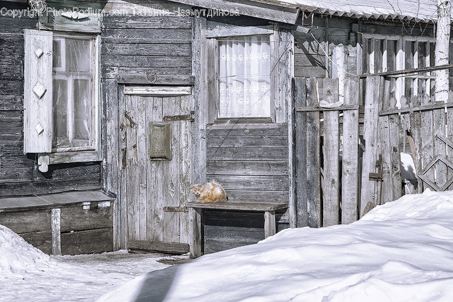 Bed, Furniture, Building, Countryside, Hut