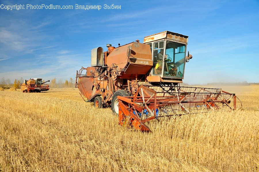 Bulldozer, Tractor, Transportation, Vehicle, Field