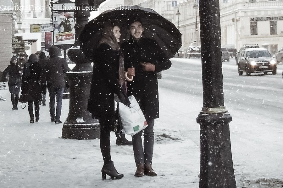 Human, People, Person, Blizzard, Nature