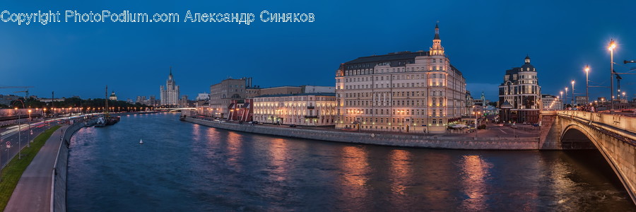 Bridge, Building, City, Town, Urban
