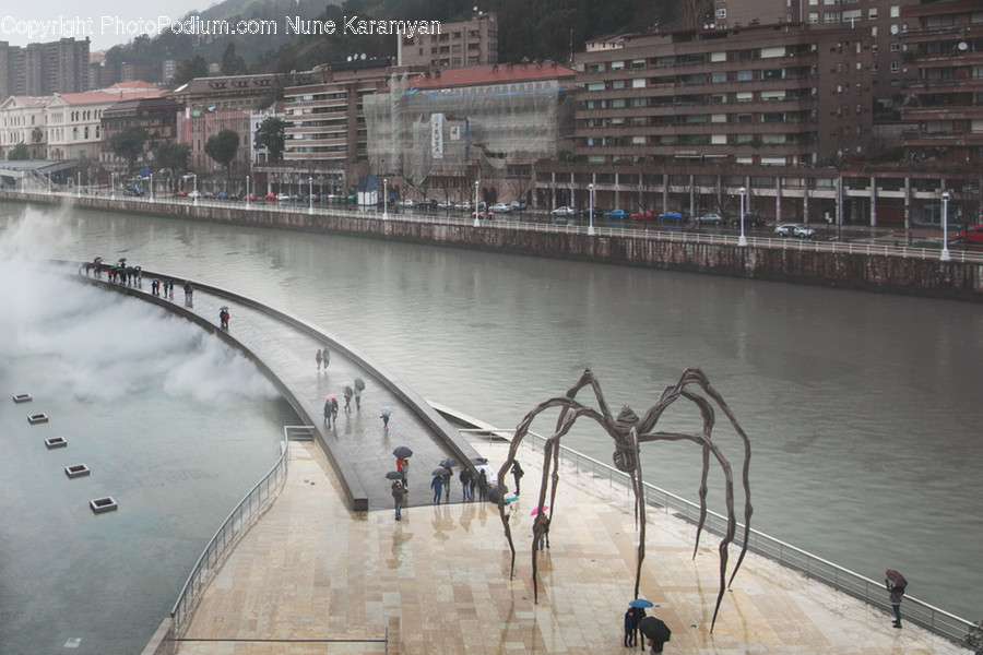 Boardwalk, Bridge, Building, Urban, City