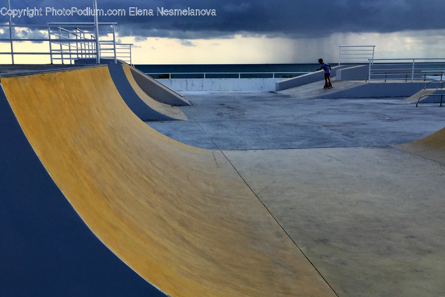Machine, Ramp, Coast, Nature, Ocean