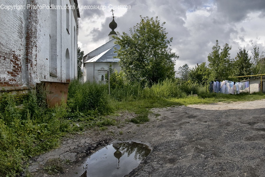 Puddle, Dirt Road, Gravel, Road