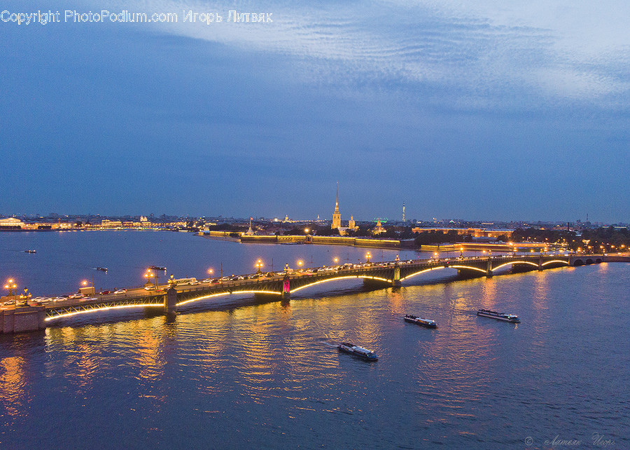 Harbor, Port, Waterfront, Bridge, Building