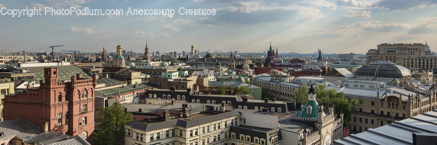 Building, City, Town, Urban, Aerial View