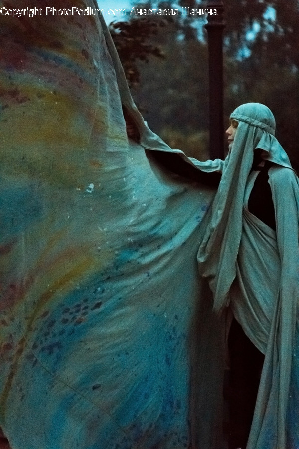 Clothing, Apparel, Fashion, Cloak, Sculpture