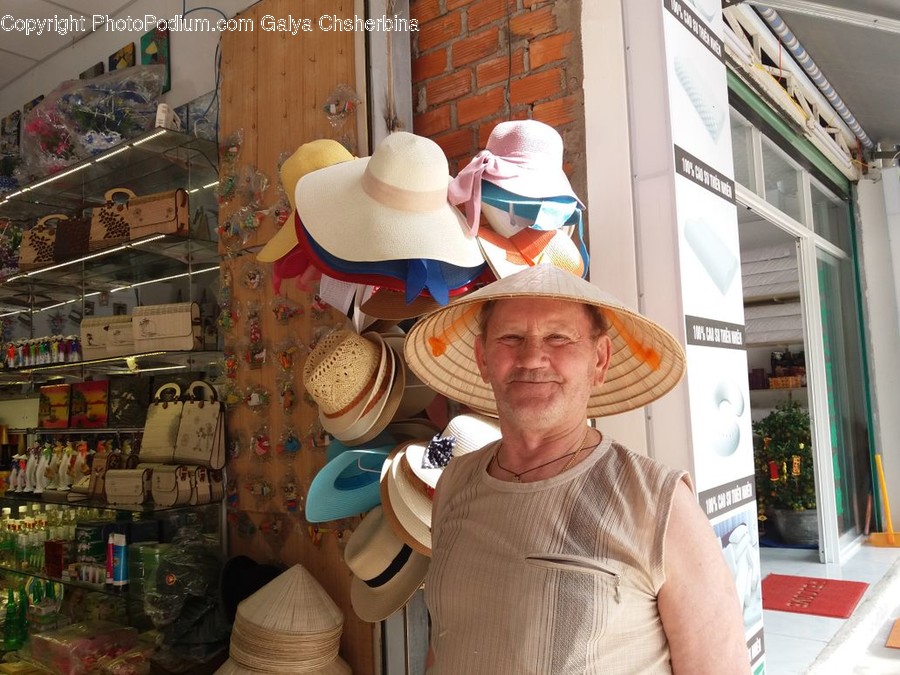Apparel, Clothing, Hat, Person, Human