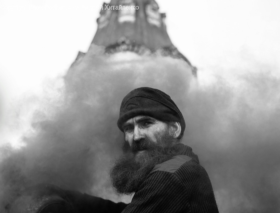 Human, Person, Face, Beard, Smoke
