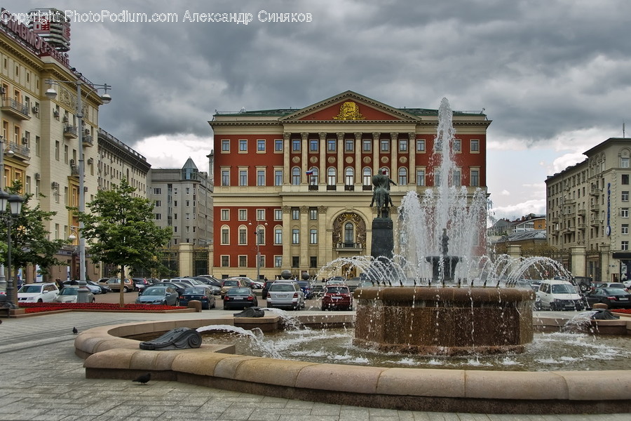 Water, Downtown, City, Town, Urban