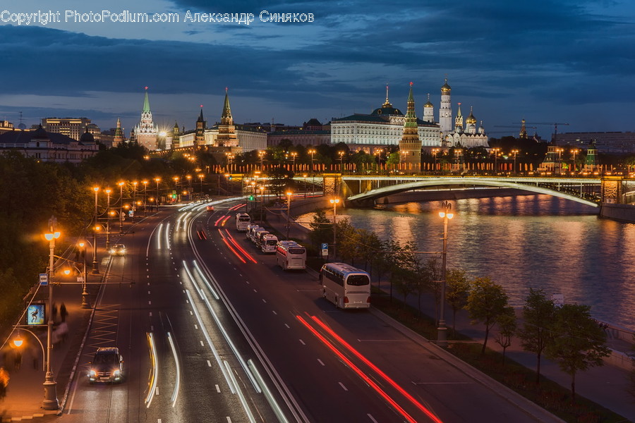 Road, Freeway, Highway, Town, Building