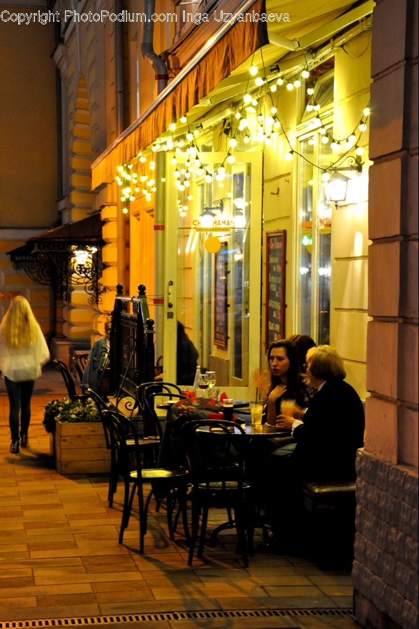 Restaurant, Chair, Furniture, Cafe, Human