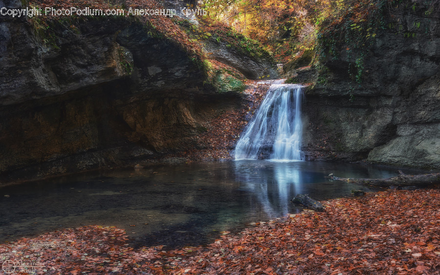 River, Nature, Water, Outdoors, Waterfall