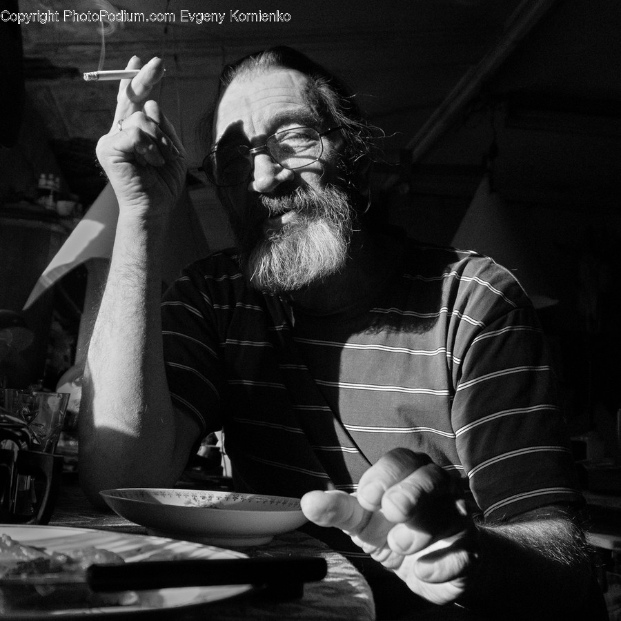 Face, Human, Person, Beard, Smoke