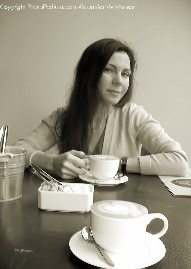 Person, Human, Saucer, Pottery, Coffee Cup