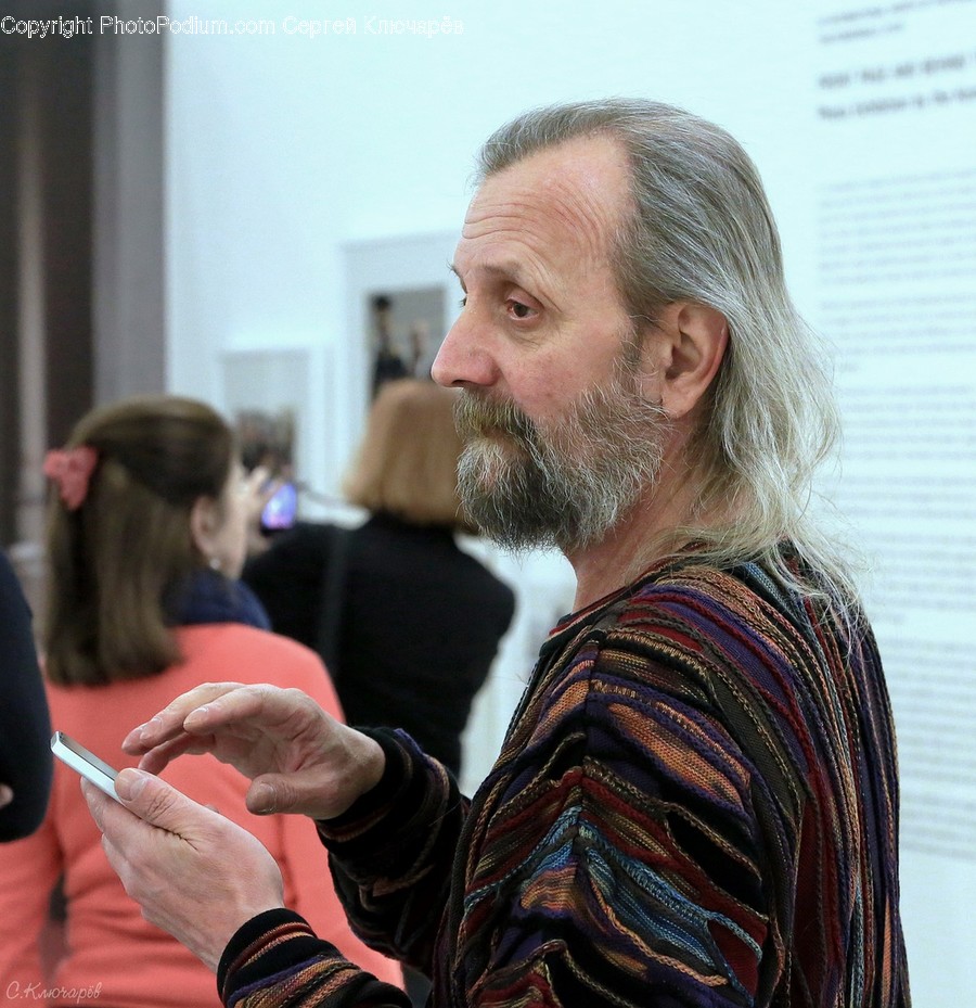 Person, Human, Face, Finger, Beard