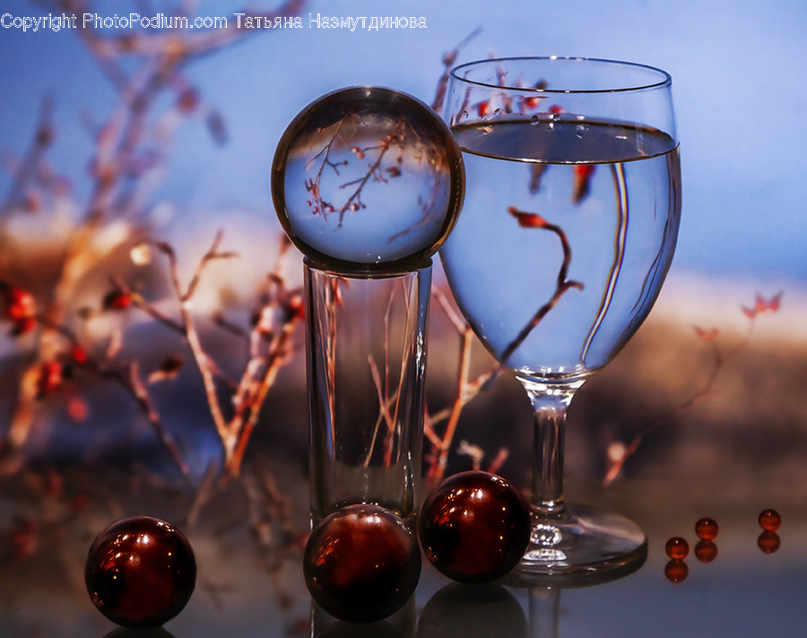 Sphere, Glass, Goblet, Handrail, Banister