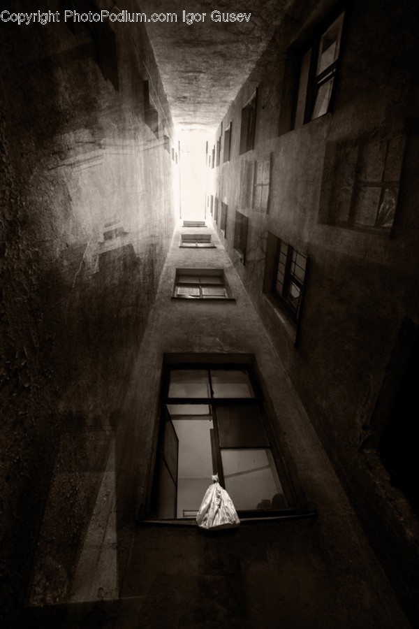 Corridor, Building, Bunker, Architecture, Crypt