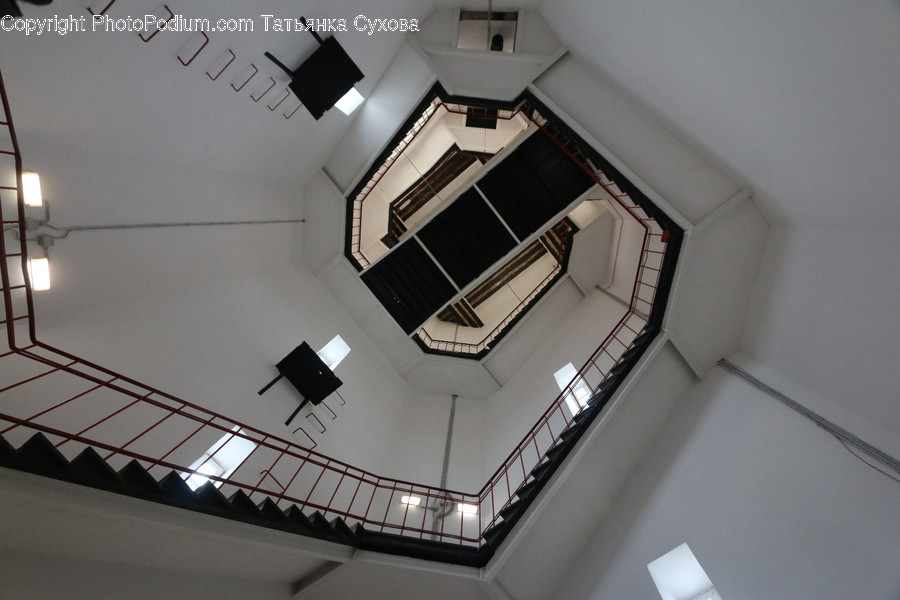 Handrail, Banister, Staircase, Window, Skylight
